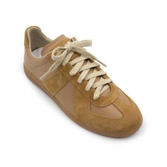 Replica Leather Sneakers in Butterum