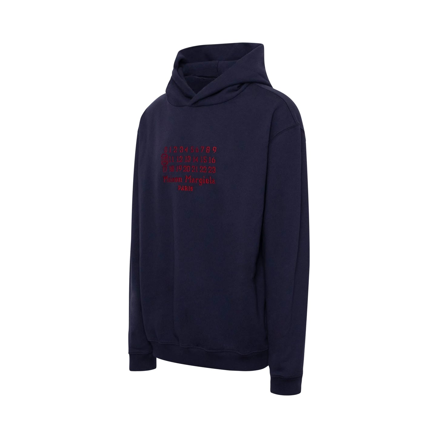 Embroidered Logo Hoodie in Indigo