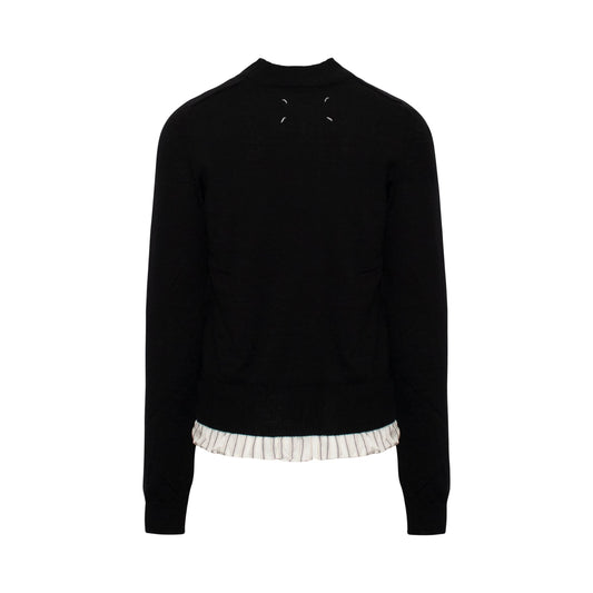 Ripped Detail Knitwear in Black