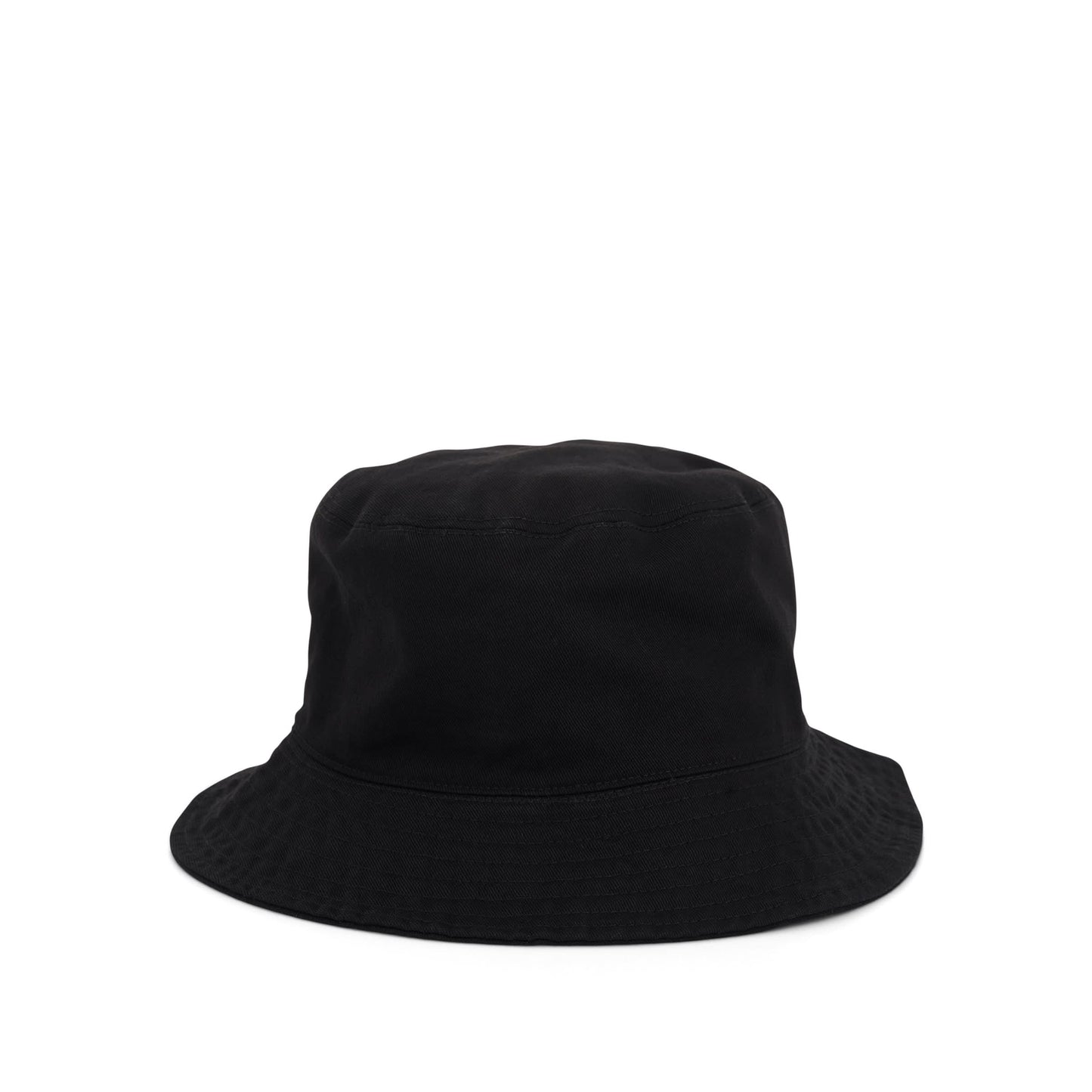 Square Logo Buckle Hat in Black