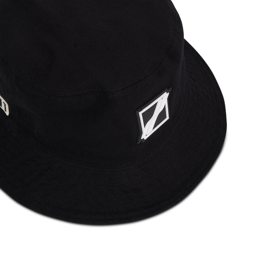 Square Logo Buckle Hat in Black