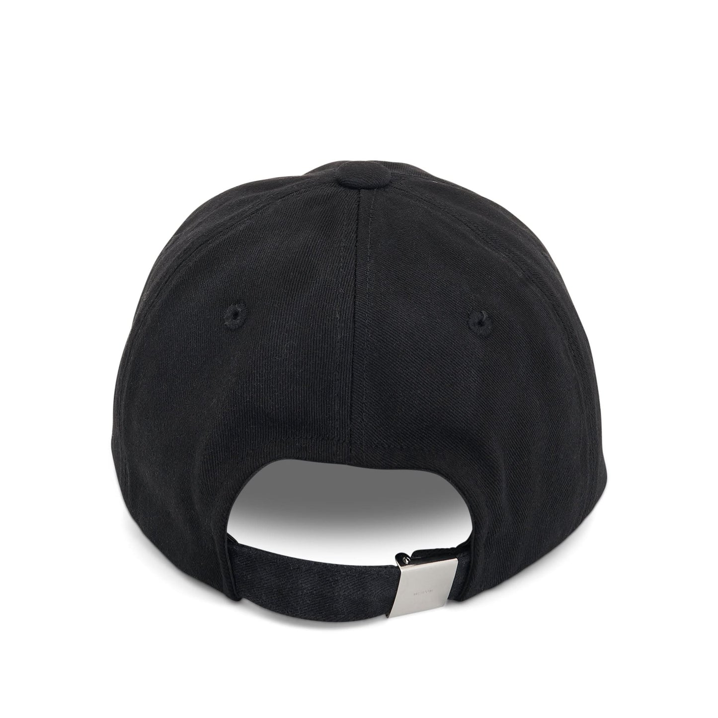 Logo Baseball Washed Cap in Black