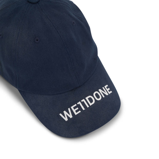 Logo Baseball Washed Cap in Navy