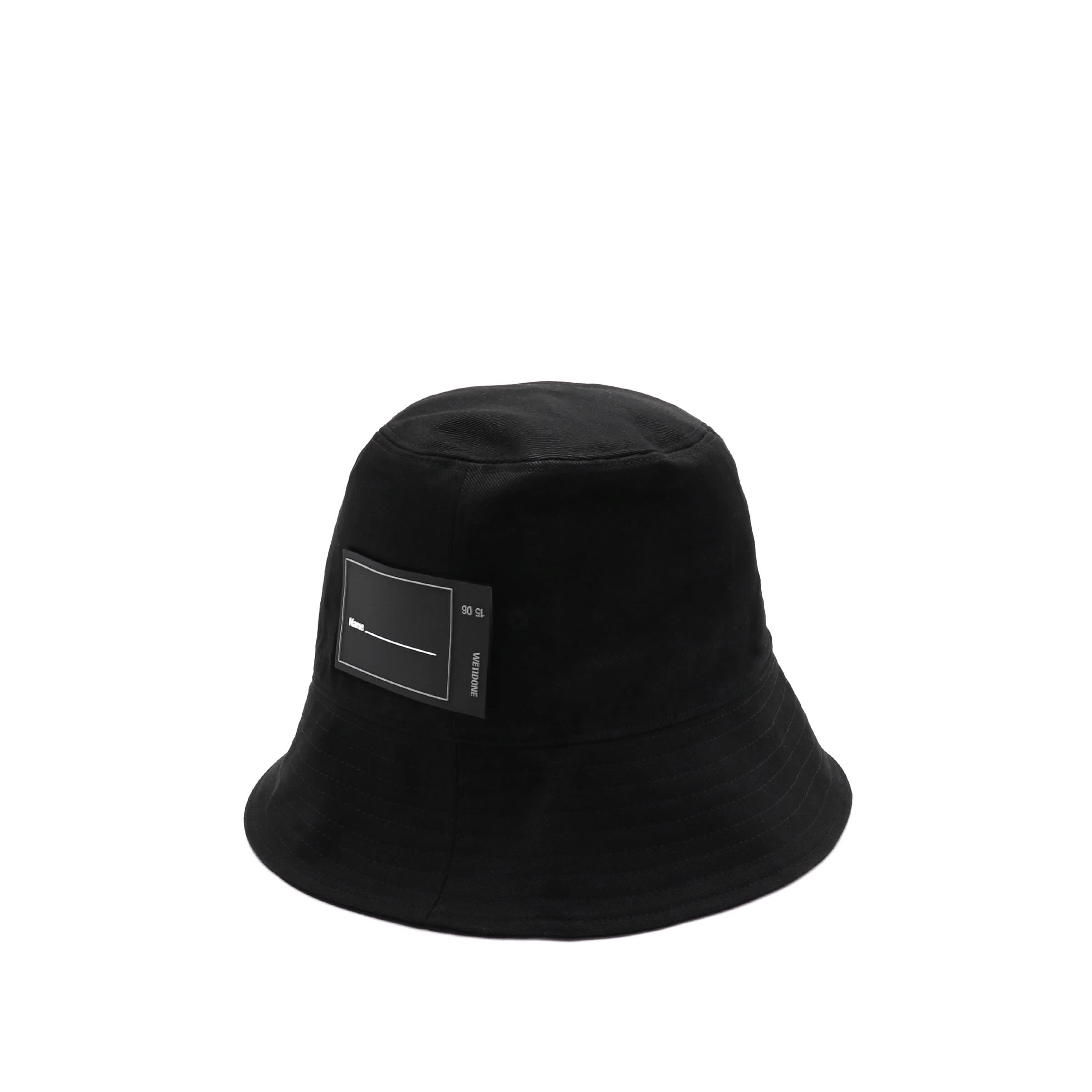 New Rubber Patch Bucket Hat in Black/Red