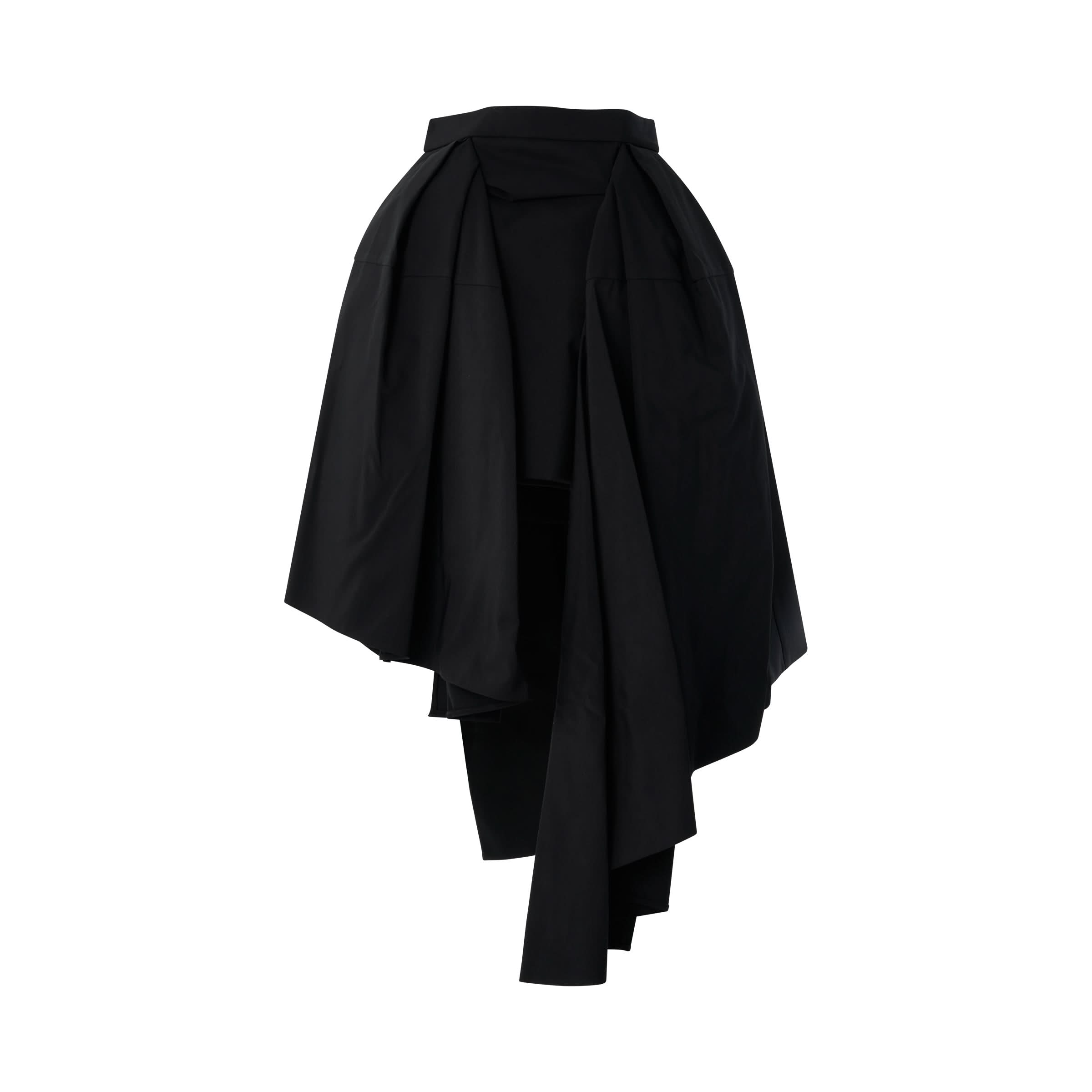 Voluminous Midi Skirt in Black