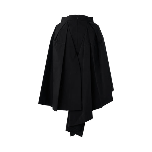 Voluminous Midi Skirt in Black