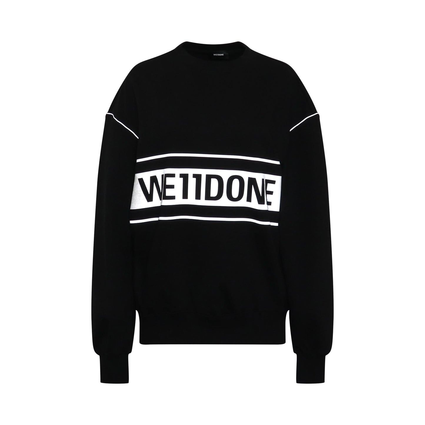 Reflective Logo Pullover in Black