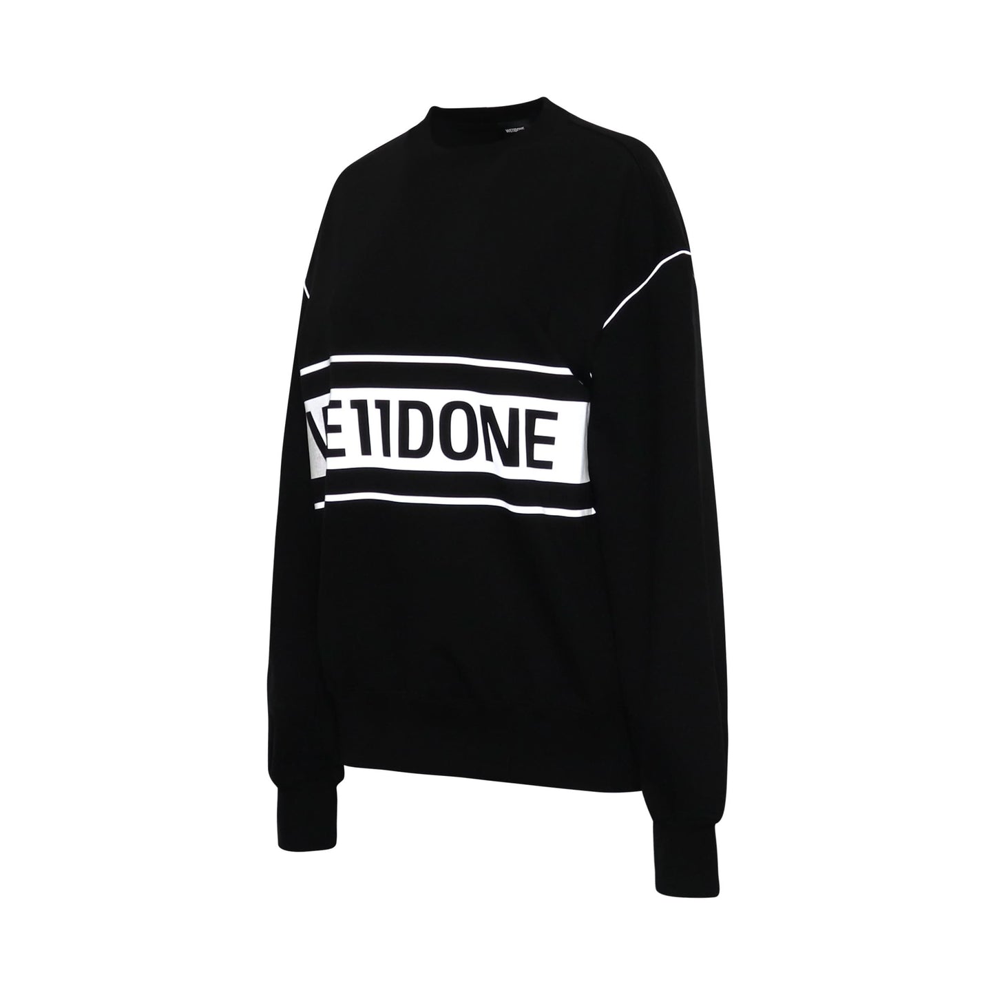 Reflective Logo Pullover in Black