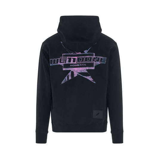 Multi Colour Logo Hoodie in Black