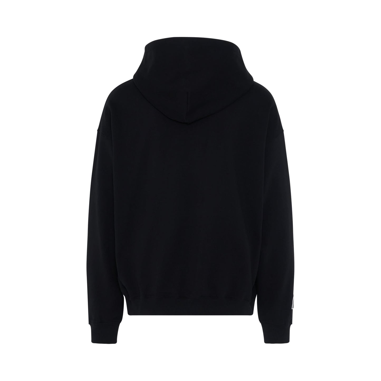 Simple Front Logo Hoodie in Black