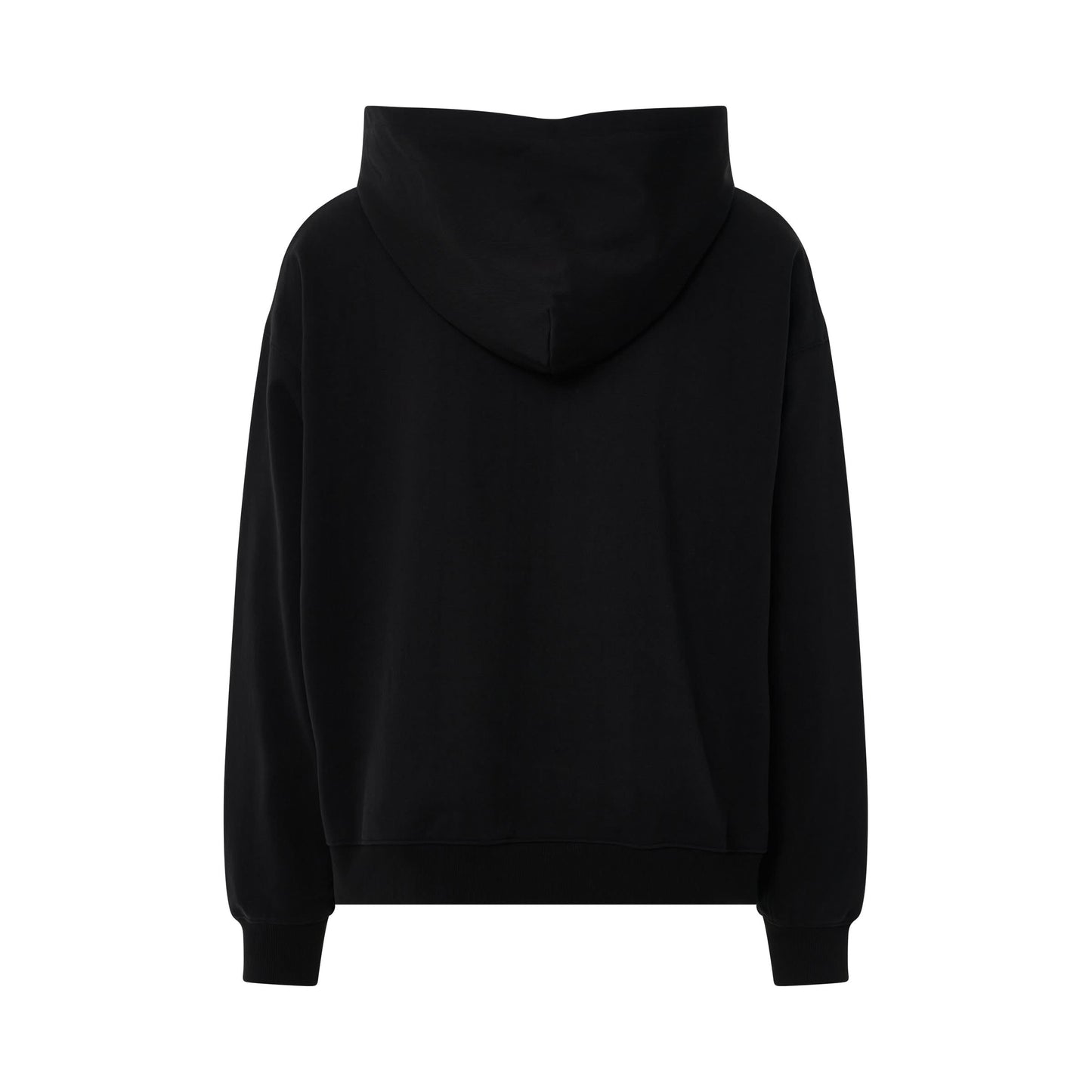 Patched Mirror Logo Hoodie in Black