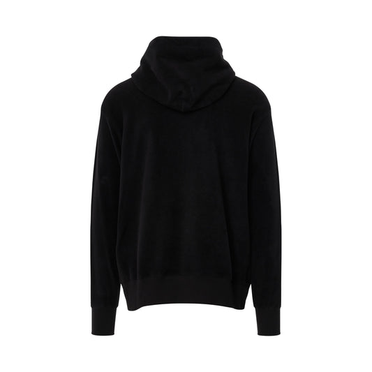 W Graphic Logo Hoodie in Black