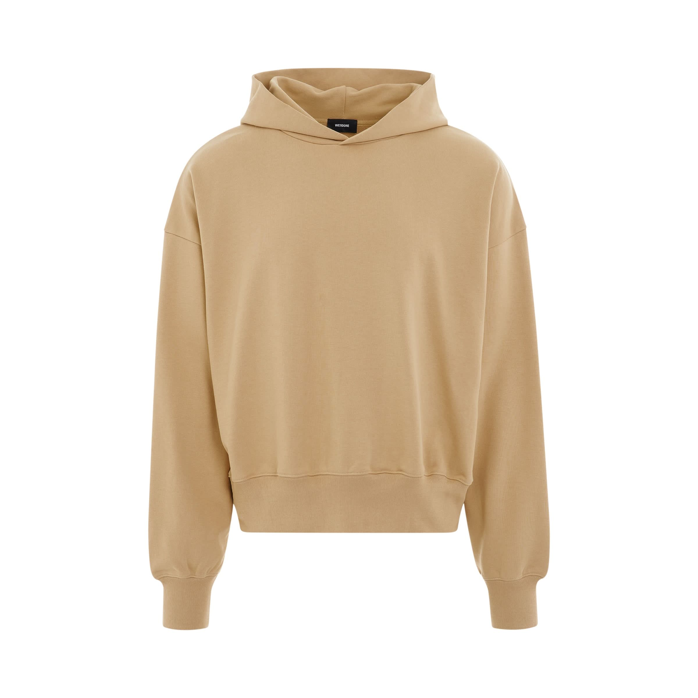 Back Basic Logo Hoodie in Beige