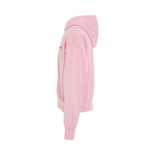 Logo Embroidered Wappen Hoodie in Pink