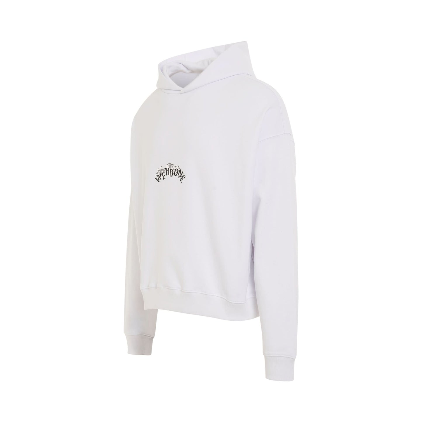 Layered Logo Hoodie in White