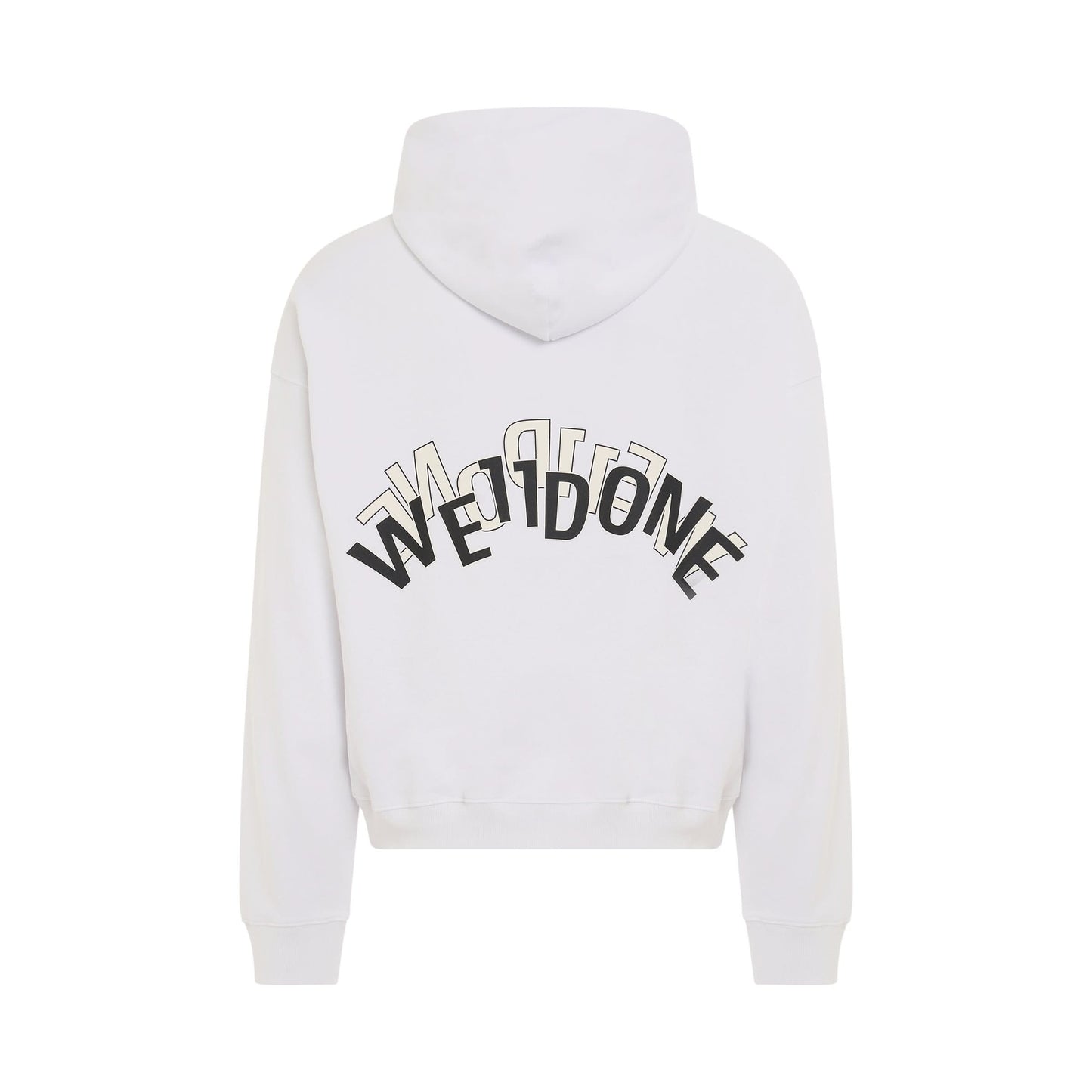 Layered Logo Hoodie in White