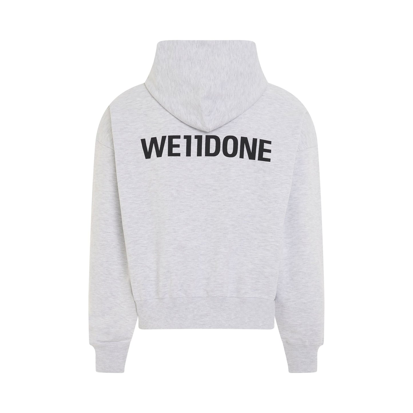 New Teddy Back Logo Hoodie in Grey