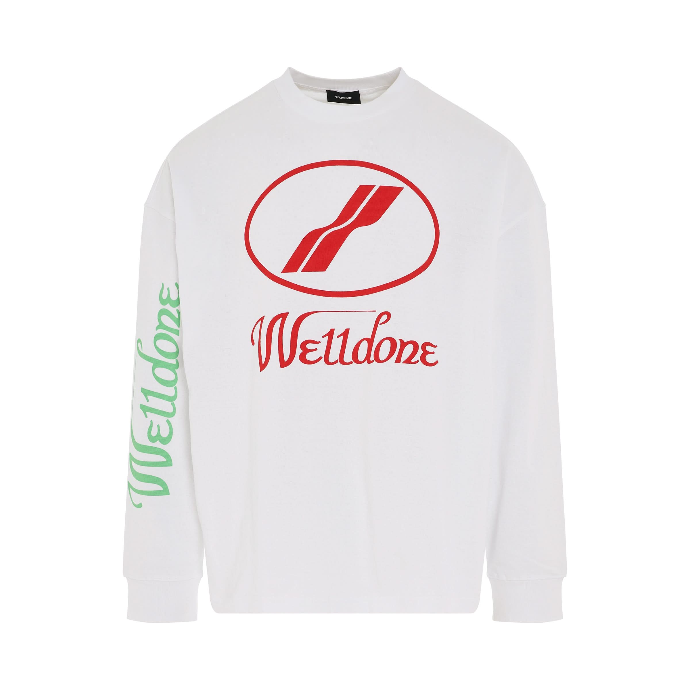 Logo Oversize Fit Sweatshirt in White