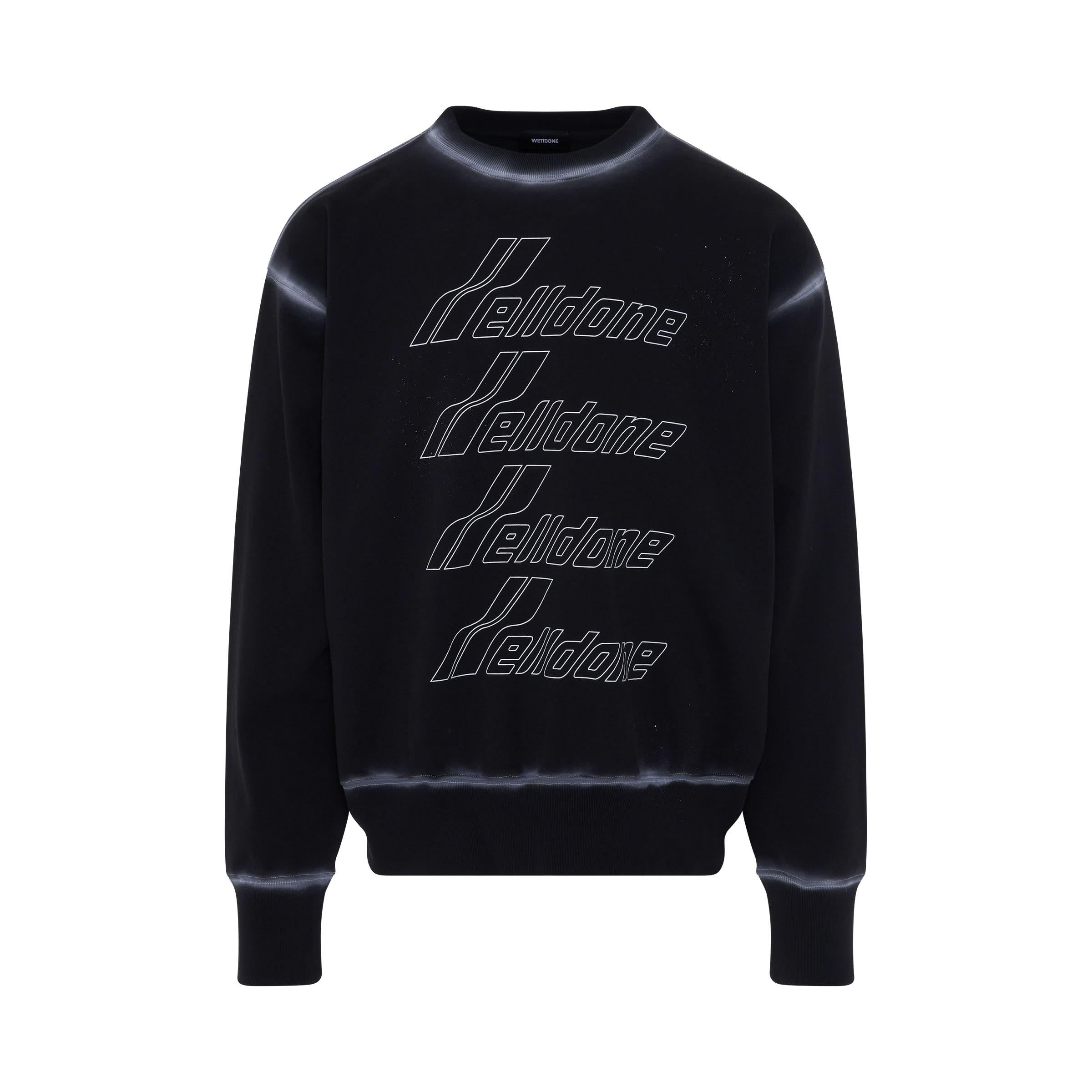 Washed Artwork Sweatshirt in Black