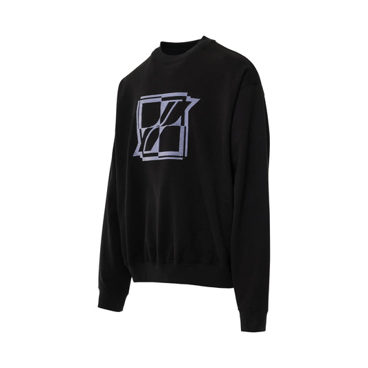 New Logo Embroidered Sweatshirt in Black