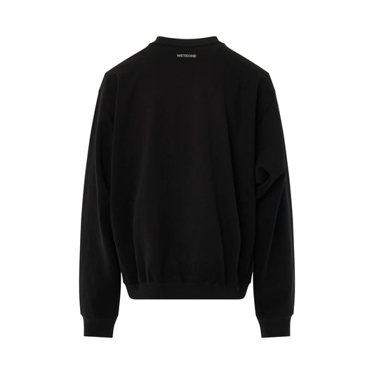 New Logo Embroidered Sweatshirt in Black