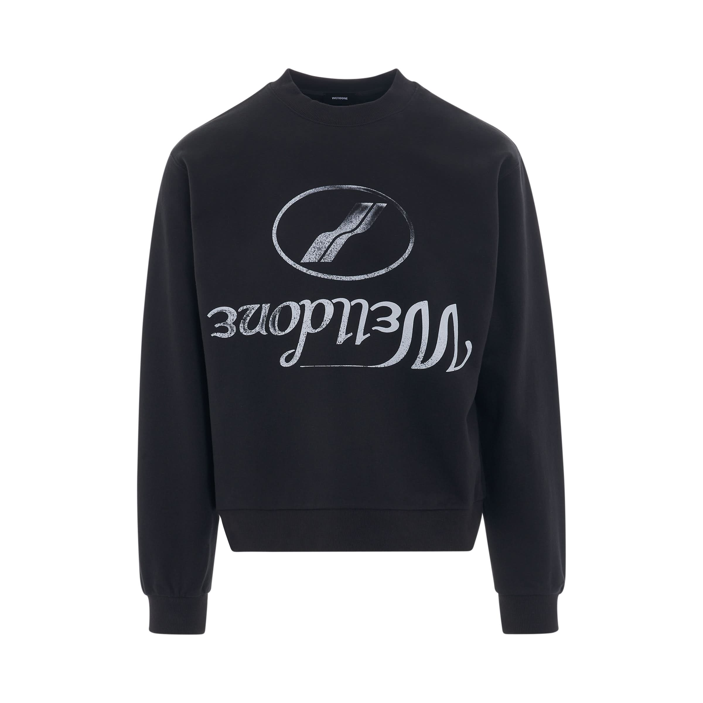 Reversed Logo Sweatshirt in Black