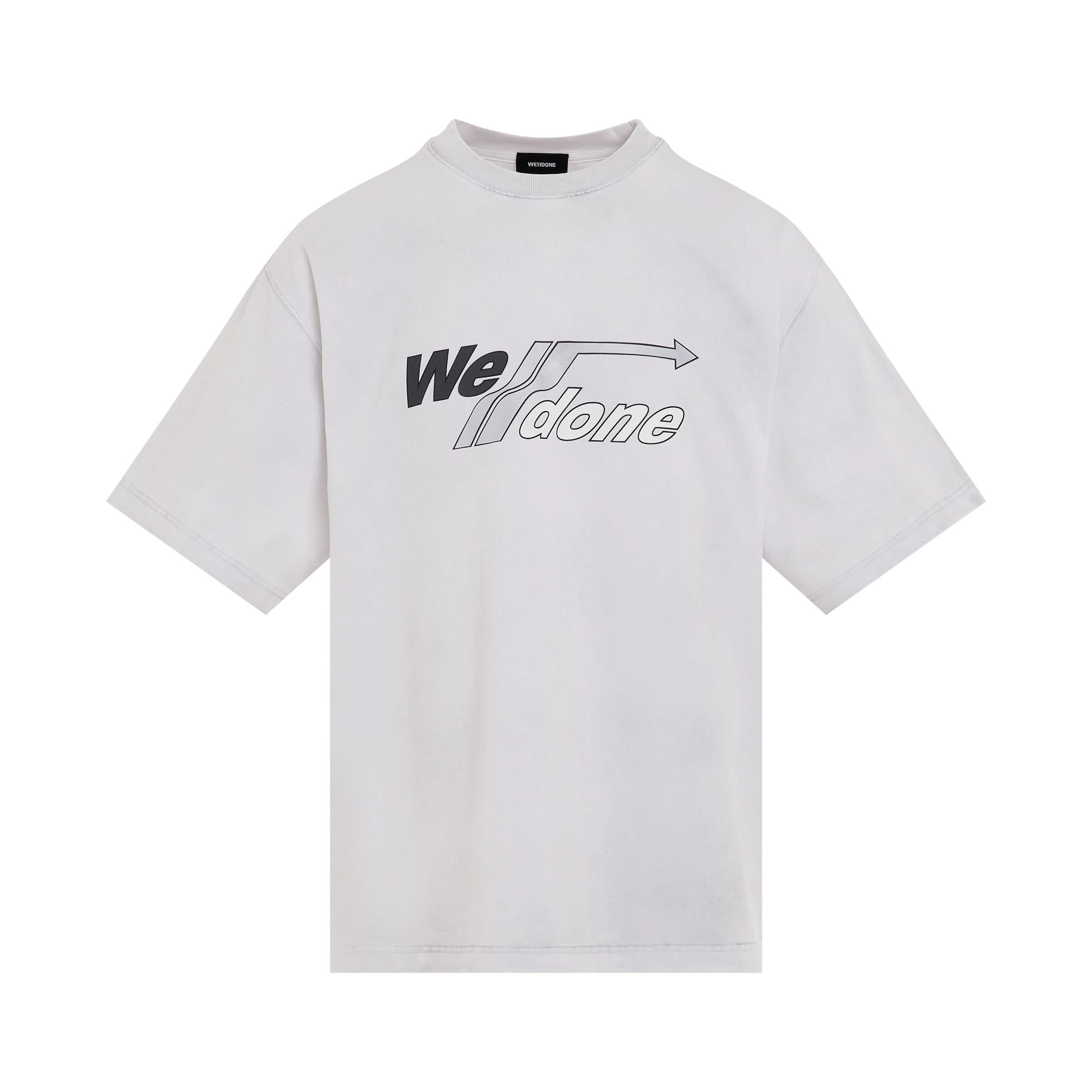 Arrow Welldone Logo Washed T-Shirt in White