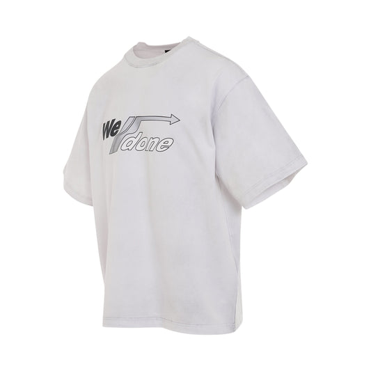 Arrow Welldone Logo Washed T-Shirt in White