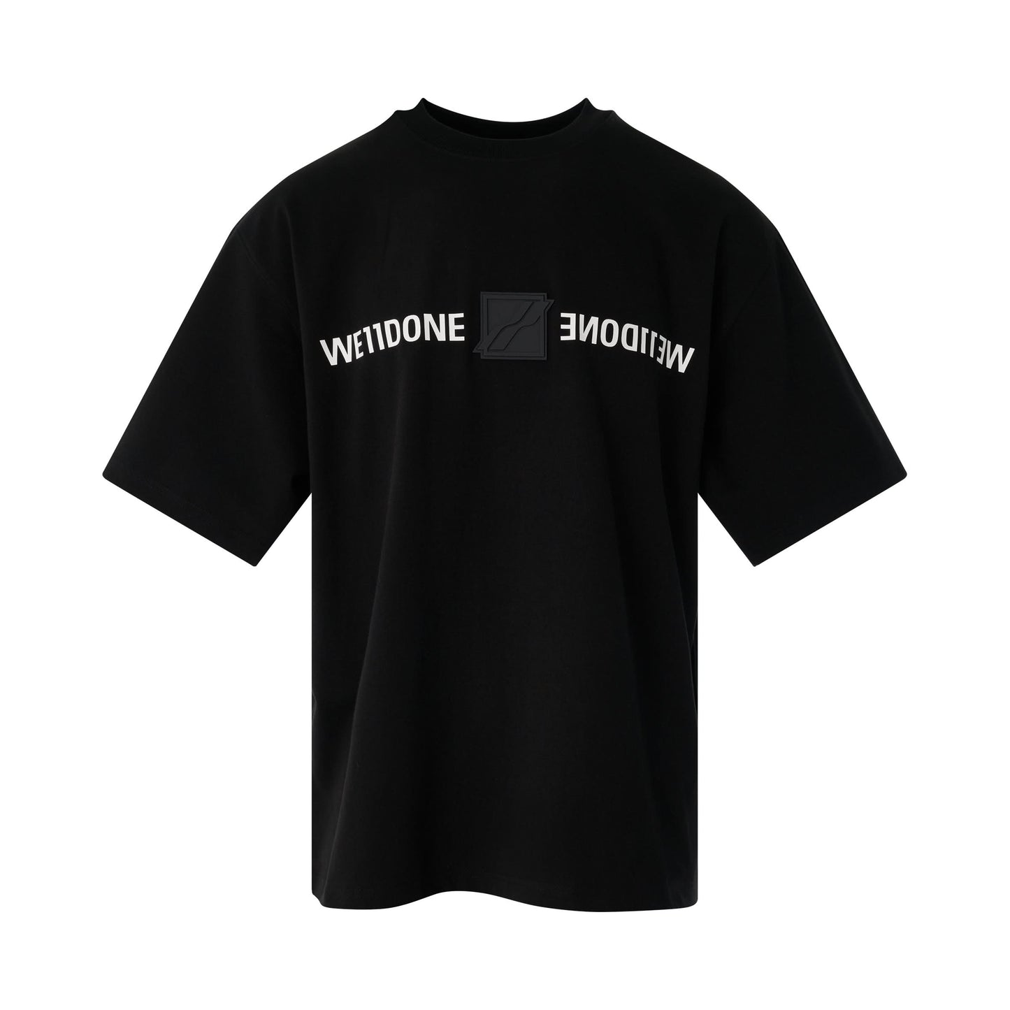 Patched Mirror Logo T-Shirt in Black