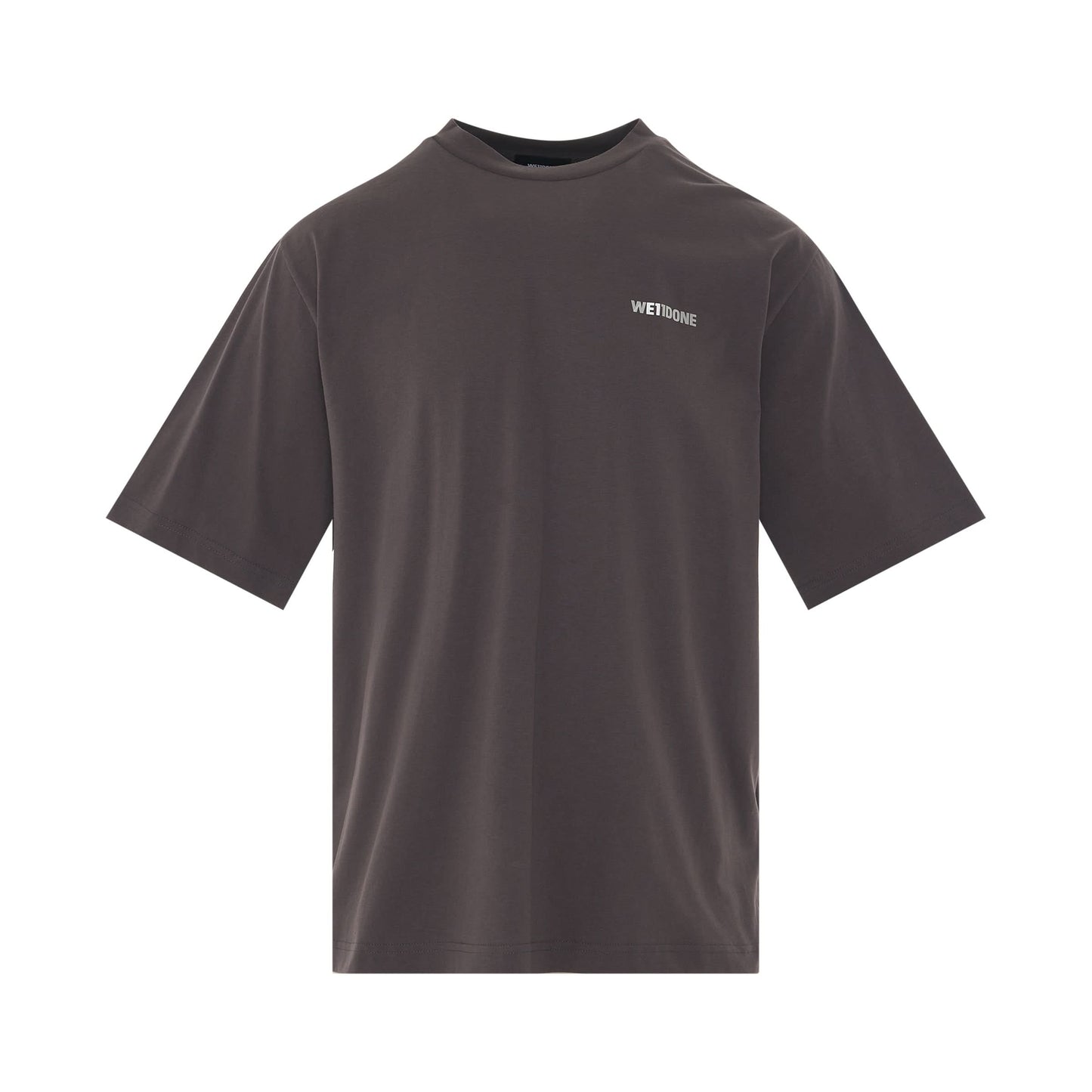 Basic Front Back Logo T-Shirt in Charcoal