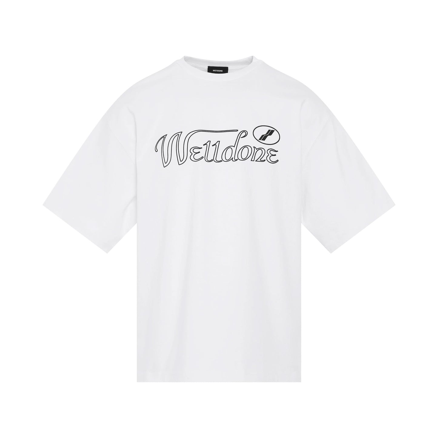 Cursive Symbol Logo Large T-Shirt in White