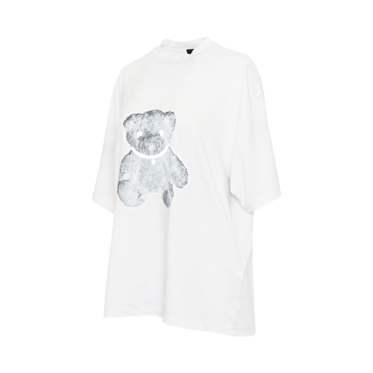 Pearl Necklace Teddy T-Shirt in White