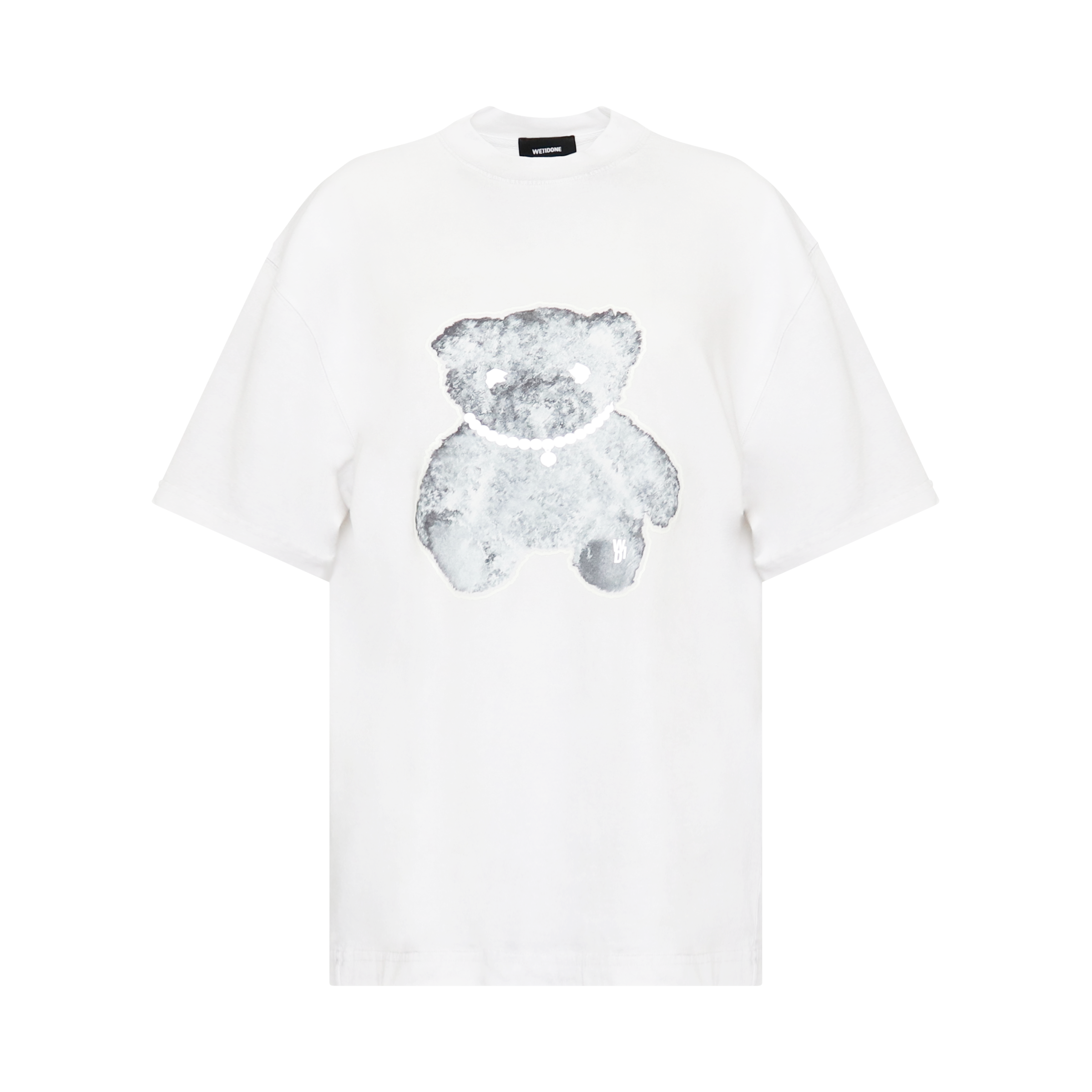 Pearl Necklace Teddy T-Shirt in White