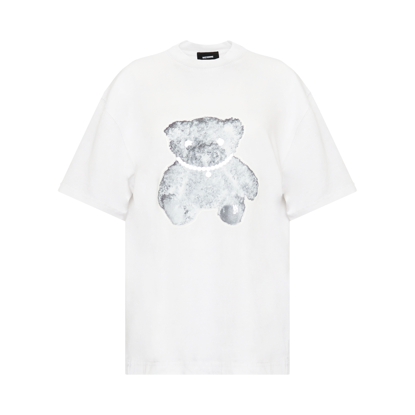 Pearl Necklace Teddy T-Shirt in White