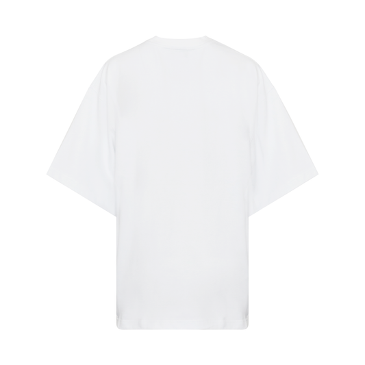 Patched Mirror Logo T-Shirt in White