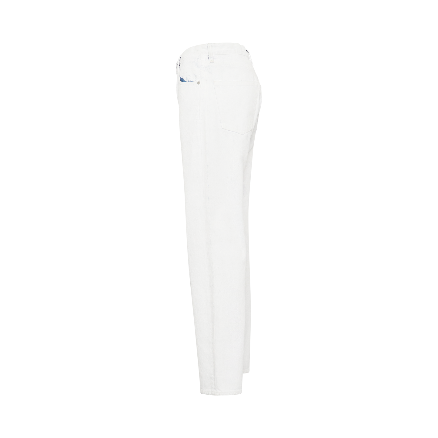 Mid Rise Straight Cut Jeans in White