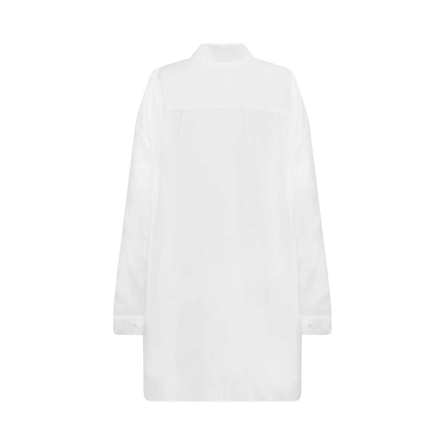 Oversize Cotton Shirt Dress in White