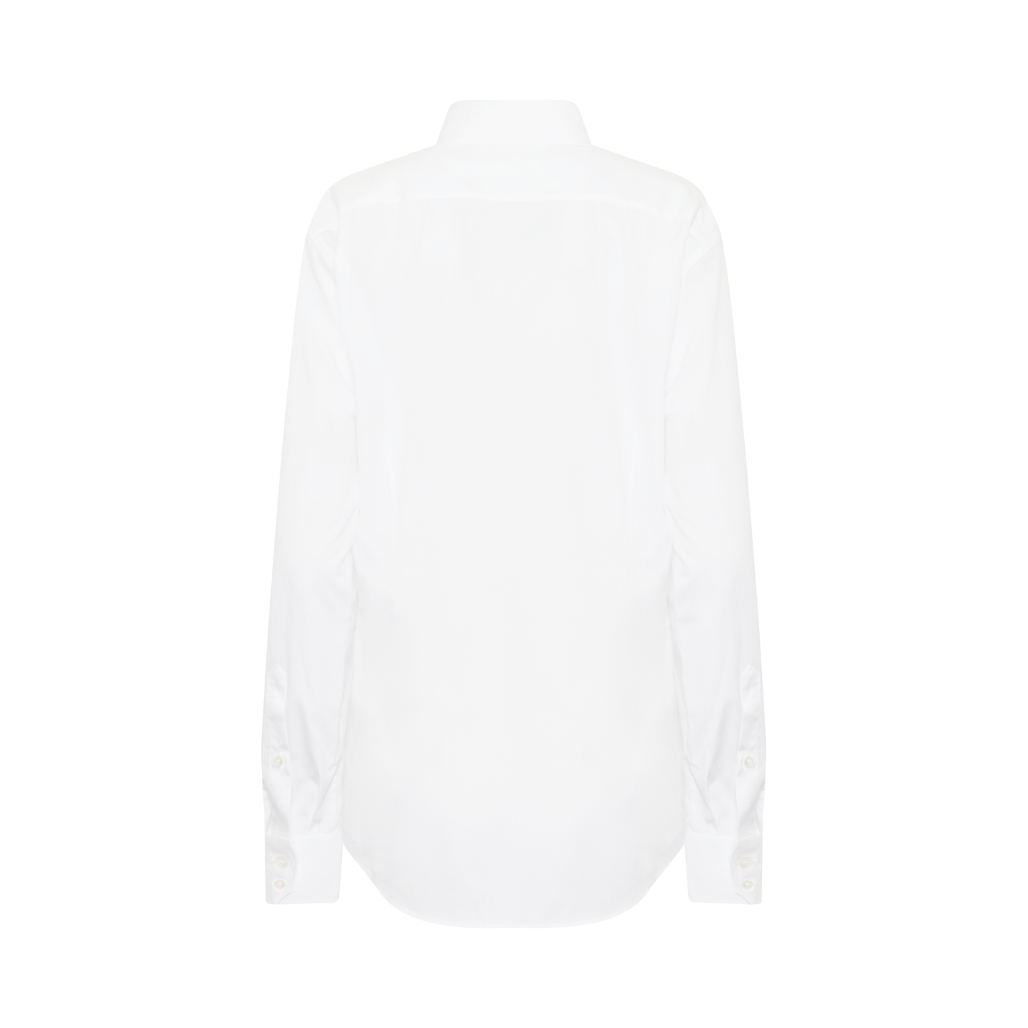 Classic Long Sleeve Poplin Shirt in White