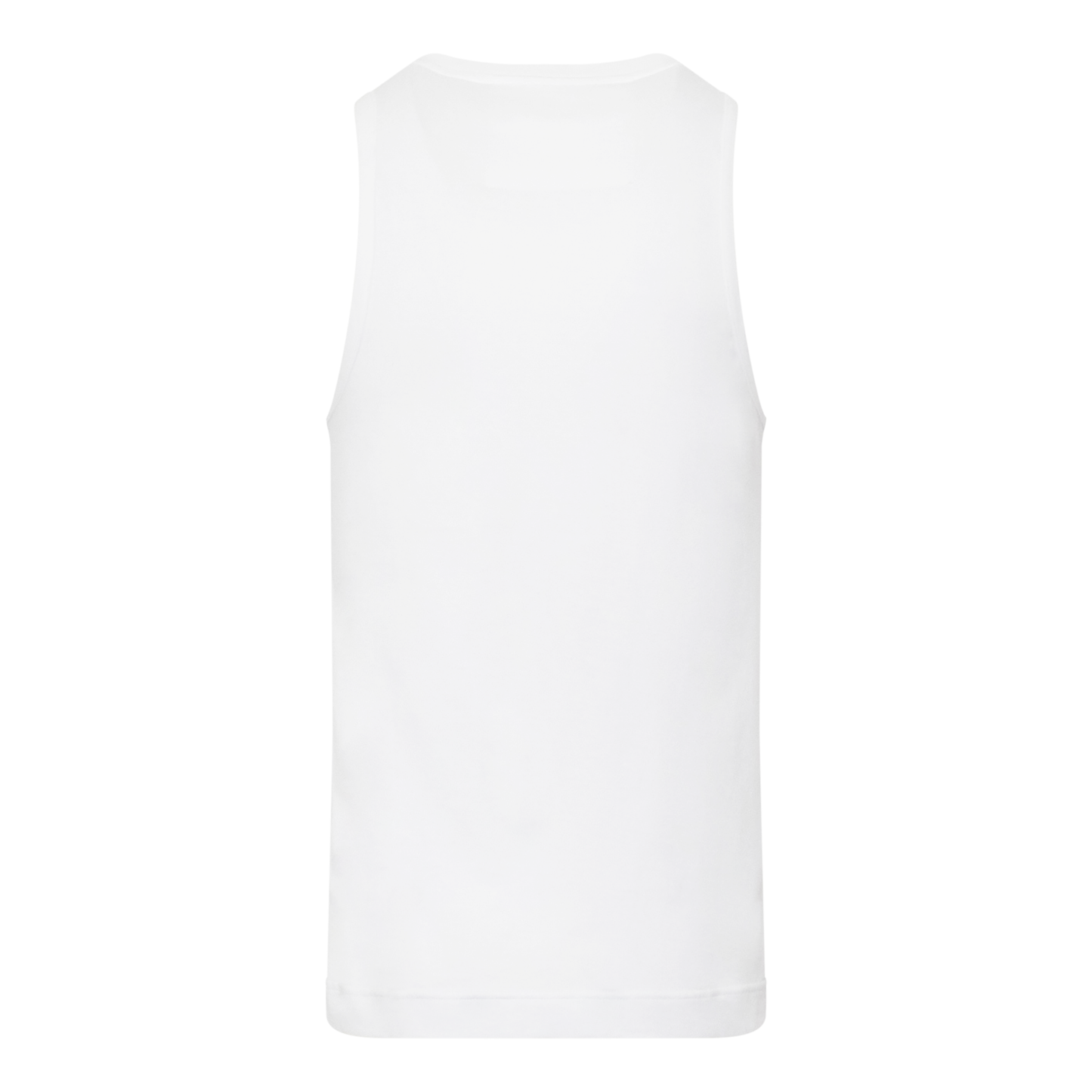 Square Neck Edge Tank Top in White