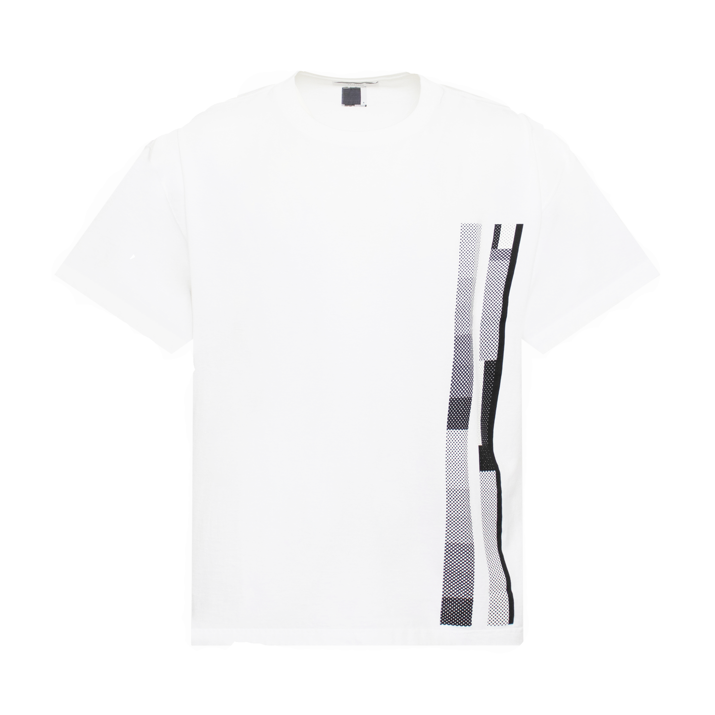 Logo Print Rib Big T-Shirt in White