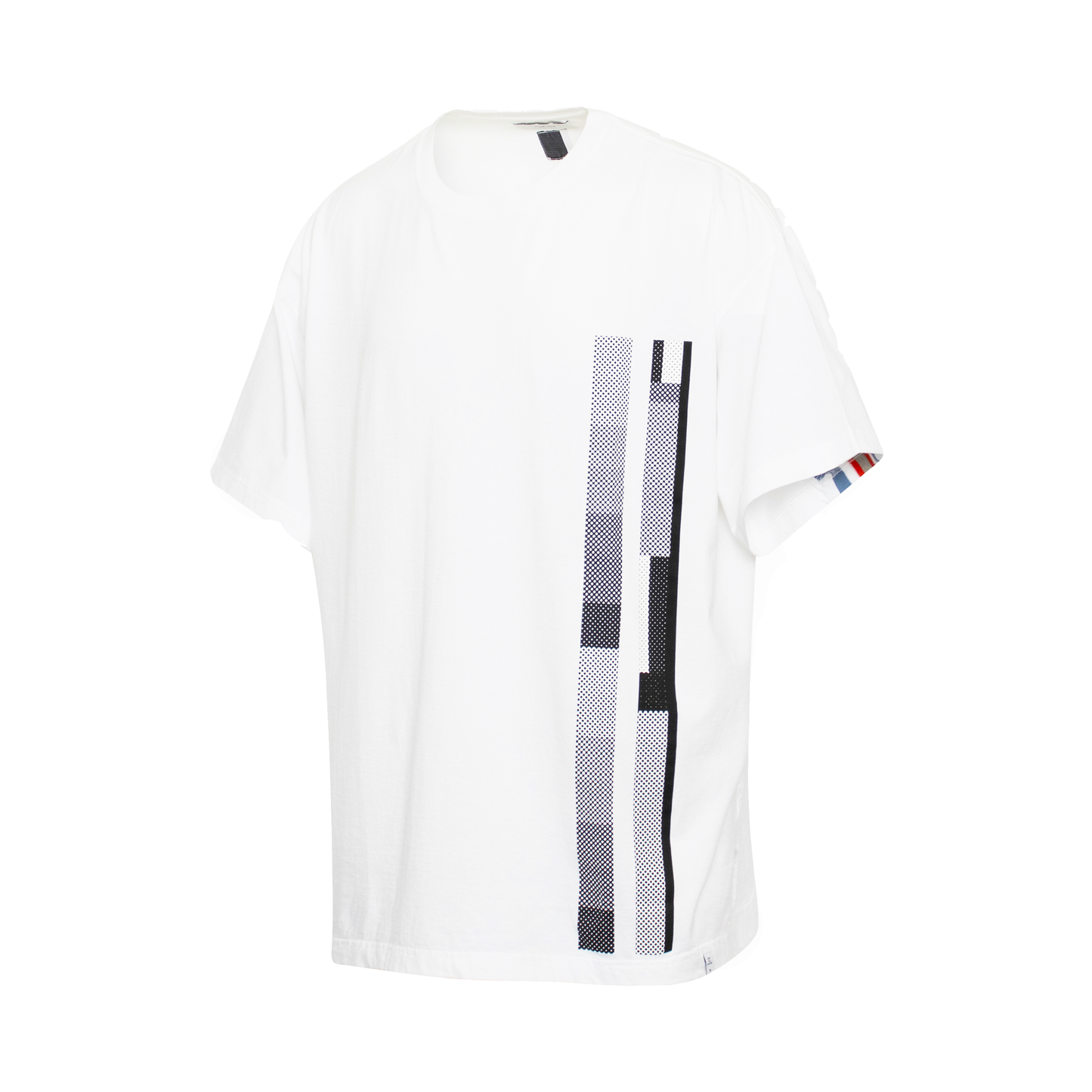 Logo Print Rib Big T-Shirt in White