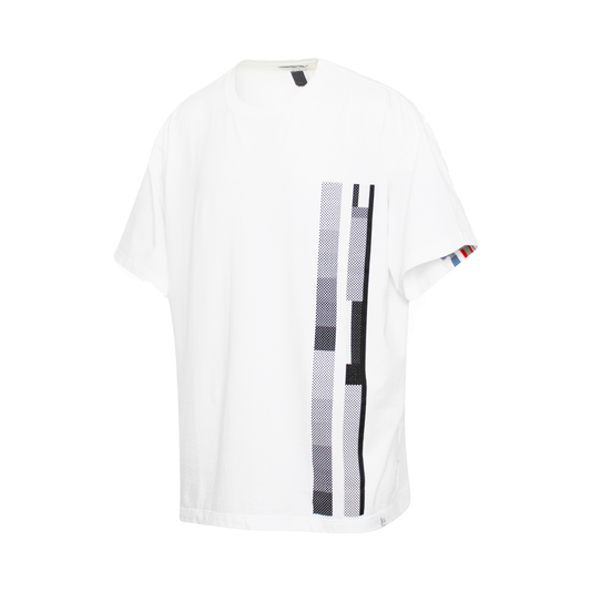 Logo Print Rib Big T-Shirt in White