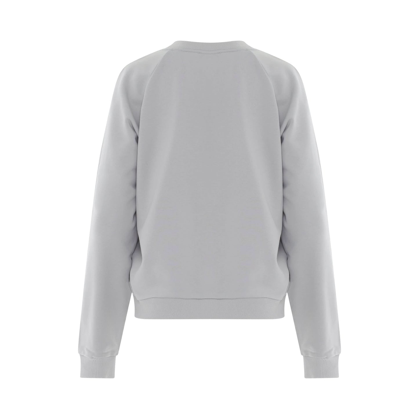 Classic Printed Long Sleeve Sweatshirt in Grey/White