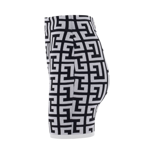 Maxi Monogram Short Skirt in Black/White