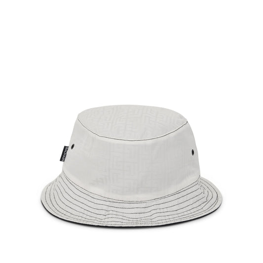 Monogram Bucket Hat in Black/White