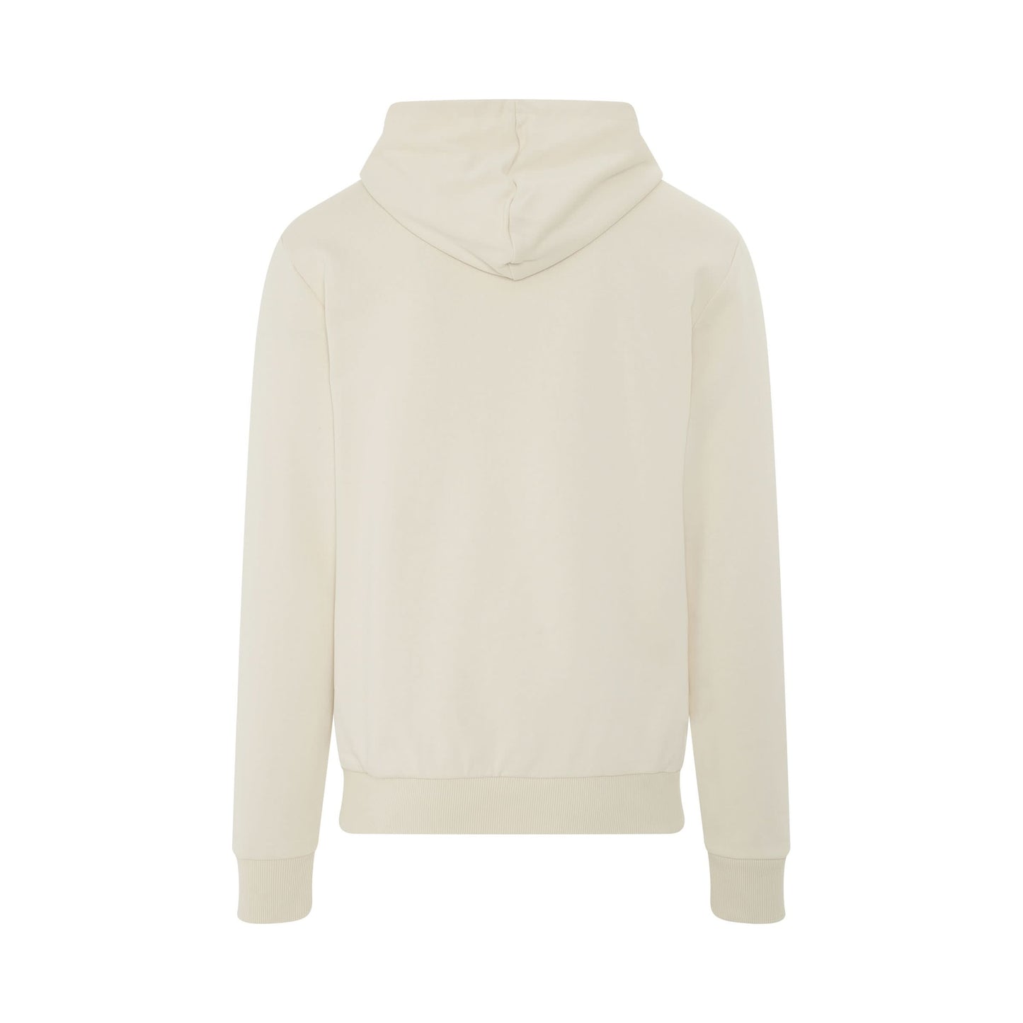 Printed Logo Eco Hoodie in Beige