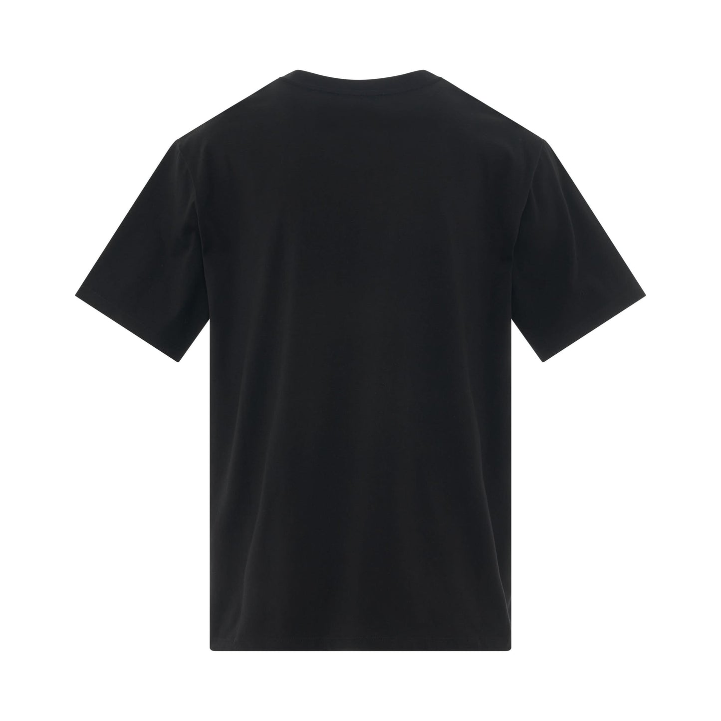 Badge Logo Straight Fit T-Shirt in Black