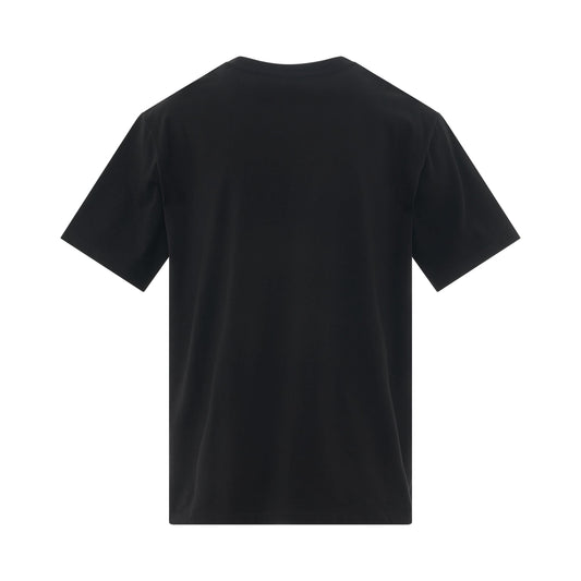 Badge Logo Straight Fit T-Shirt in Black