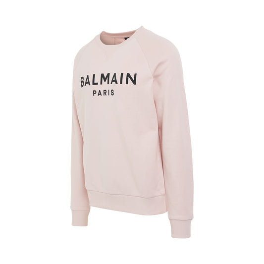 Classic Logo Print Sweatshirt in Pink