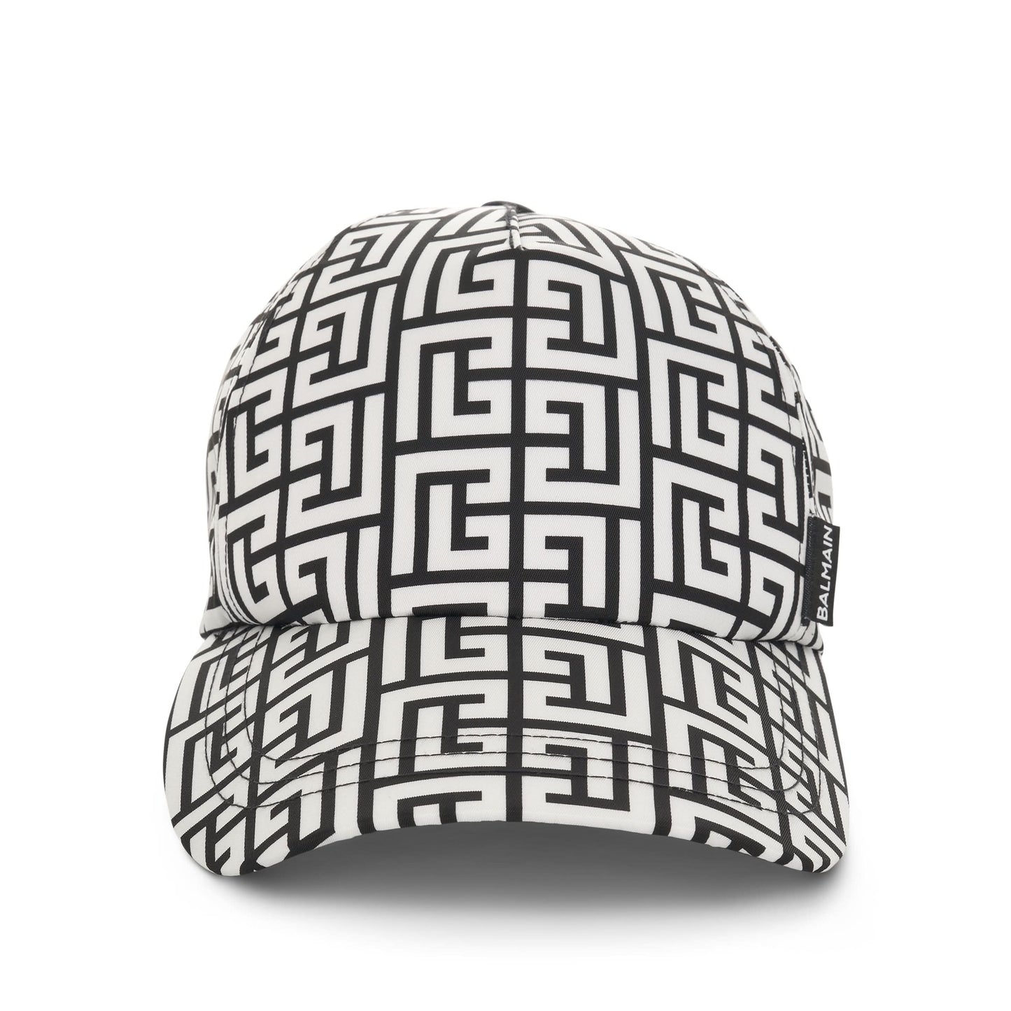 Monogram Nylon Cap in Black/White